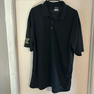 Nike black golf shirt xl w/ tullamore dew sleeve embroidery